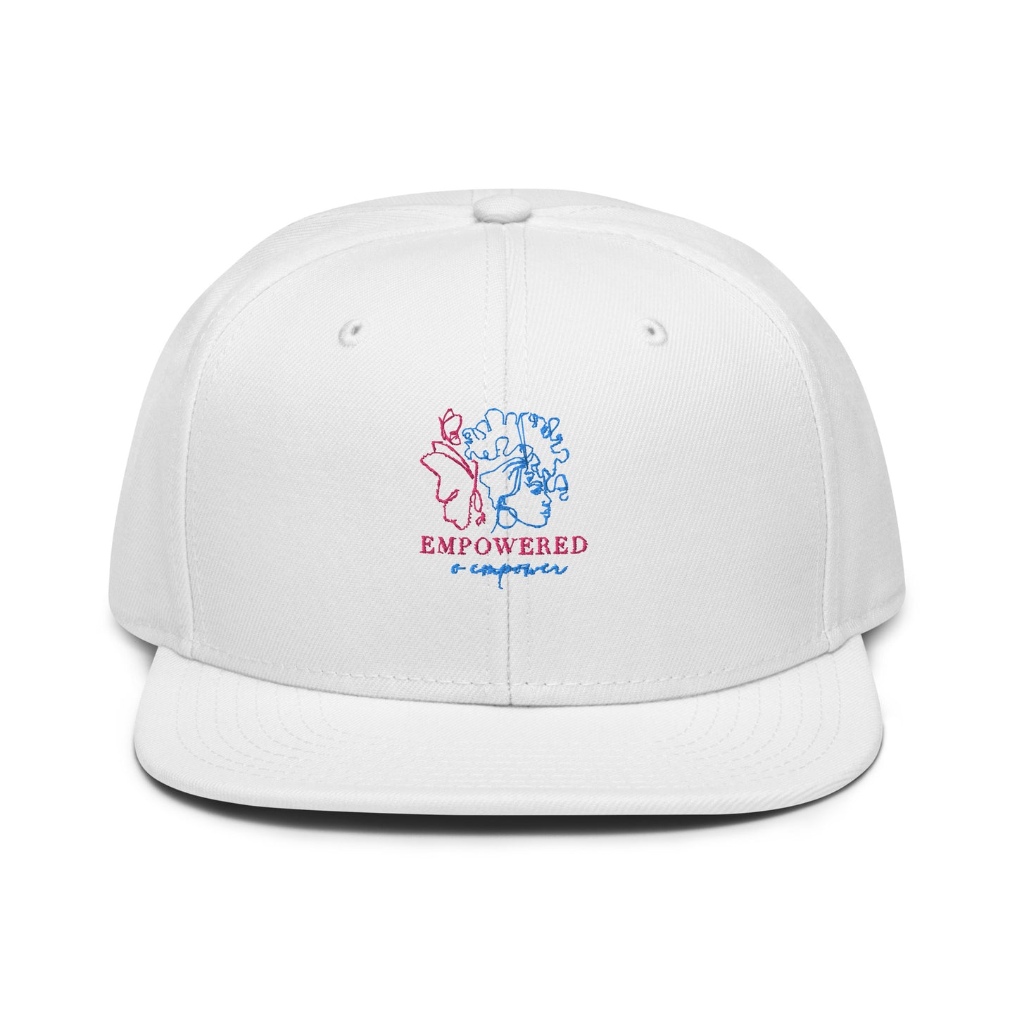 Pink/Teal Empowered to Empower Snapback Hat