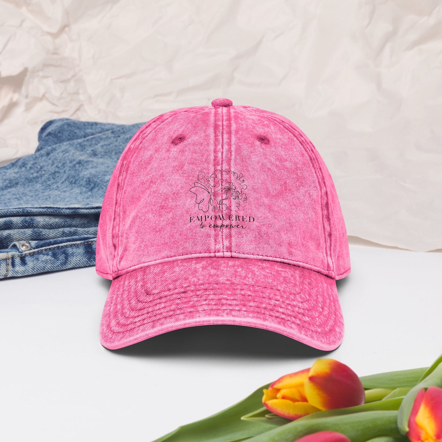 Empowered Pink Vintage Cotton Twill Cap