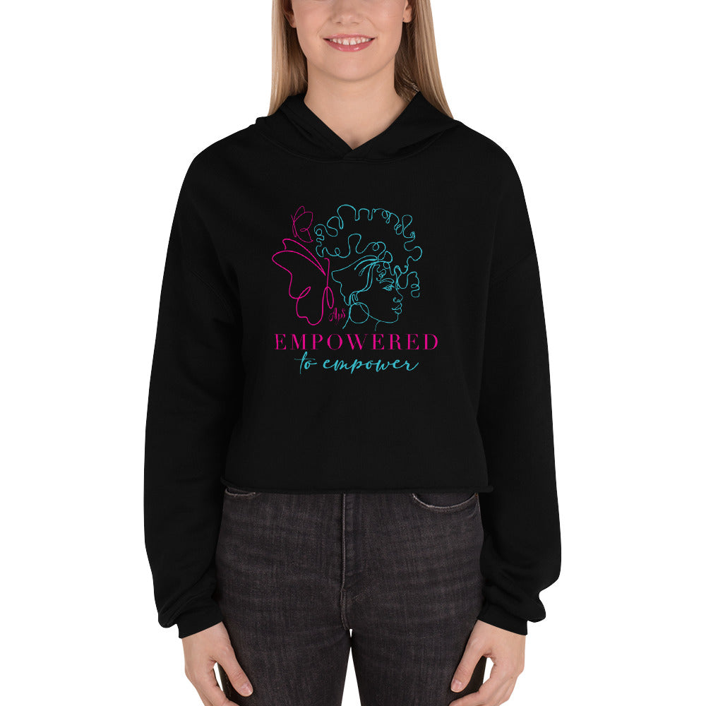 Empowered Colorful Crop Hoodie
