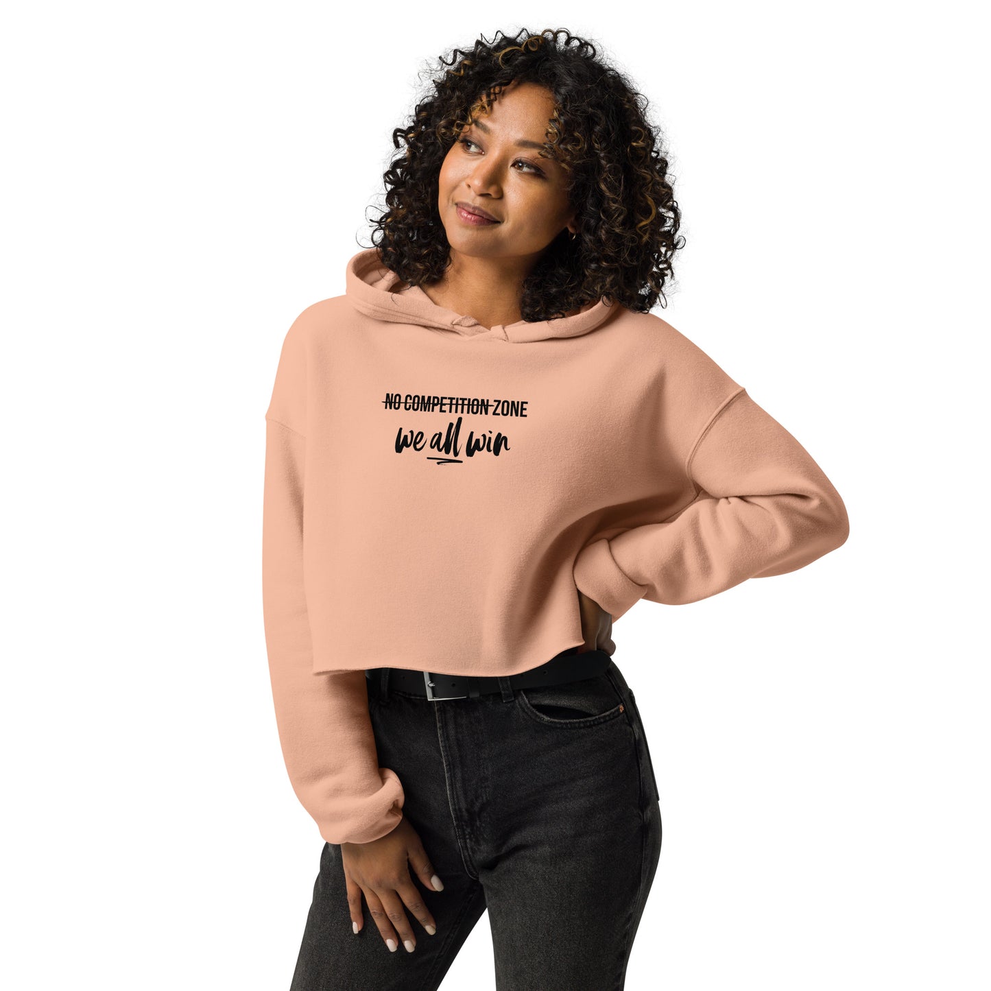 We All Win Crop Hoodie