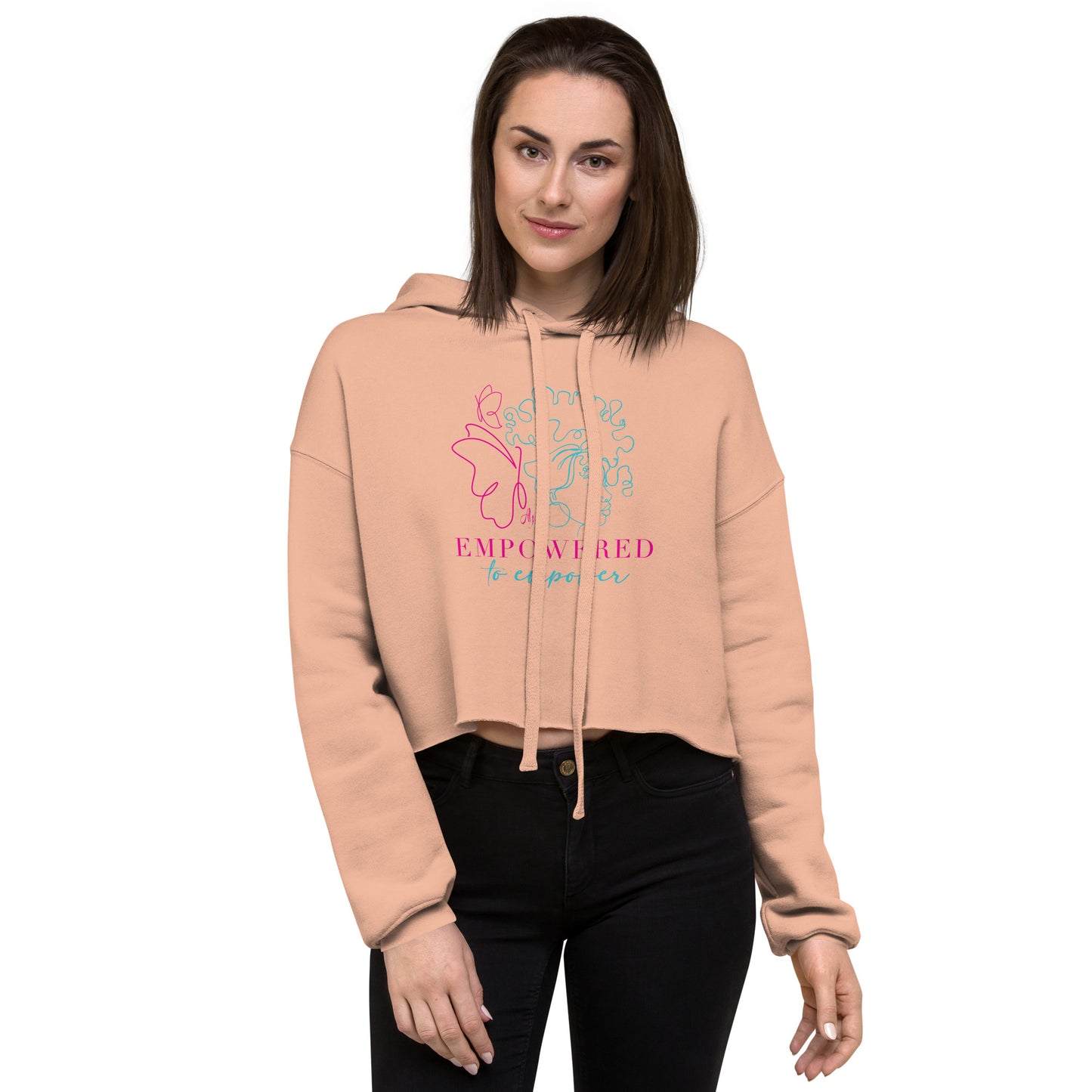 Empowered Colorful Crop Hoodie