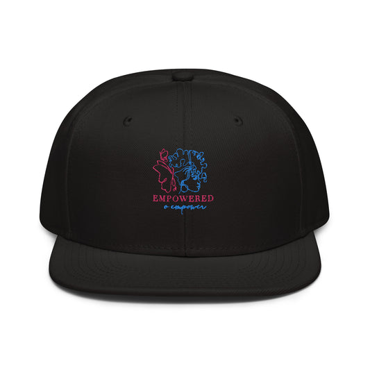 Pink/Teal Empowered to Empower Snapback Hat