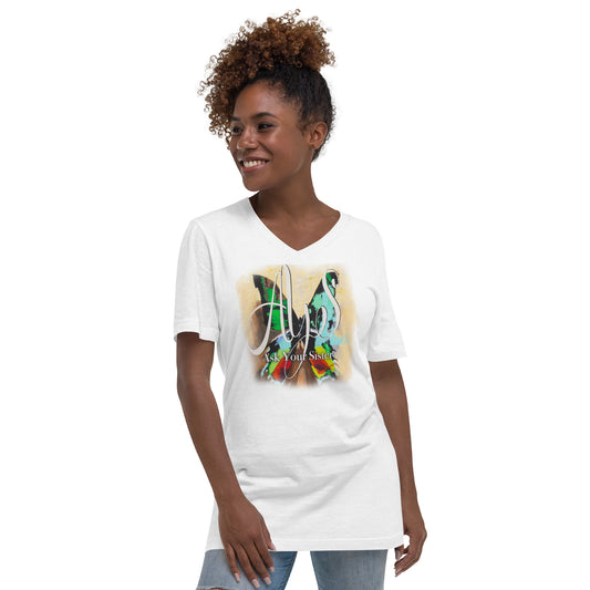 Logo Butterfly V-Neck T-Shirt