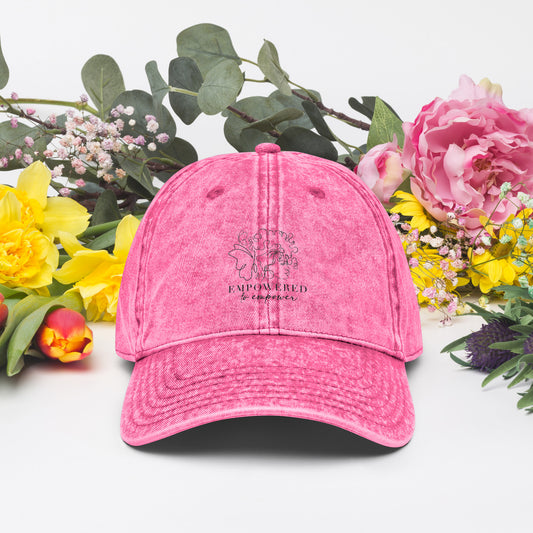 Empowered Pink Vintage Cotton Twill Cap