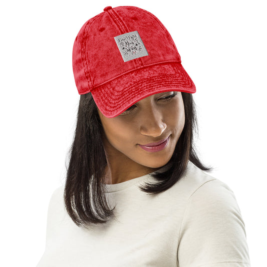 Red Fixed Fight Vintage Cotton Twill Cap