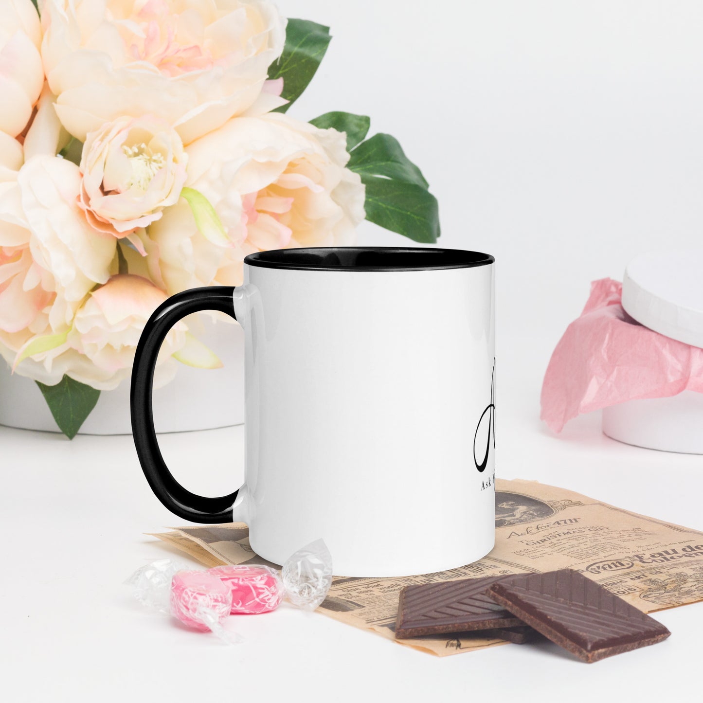 AYS BLK Letters Mug with Color Inside