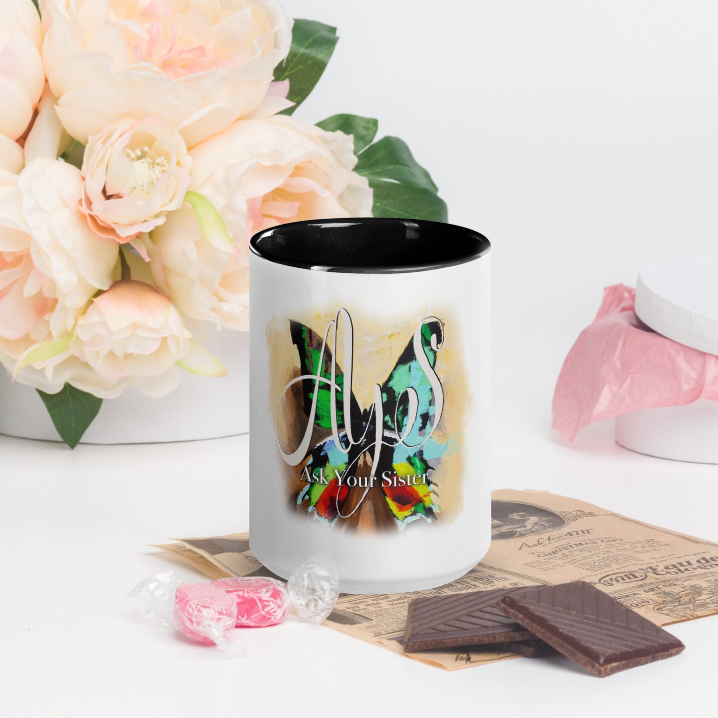 AYS Butterfly Mug with Color Inside