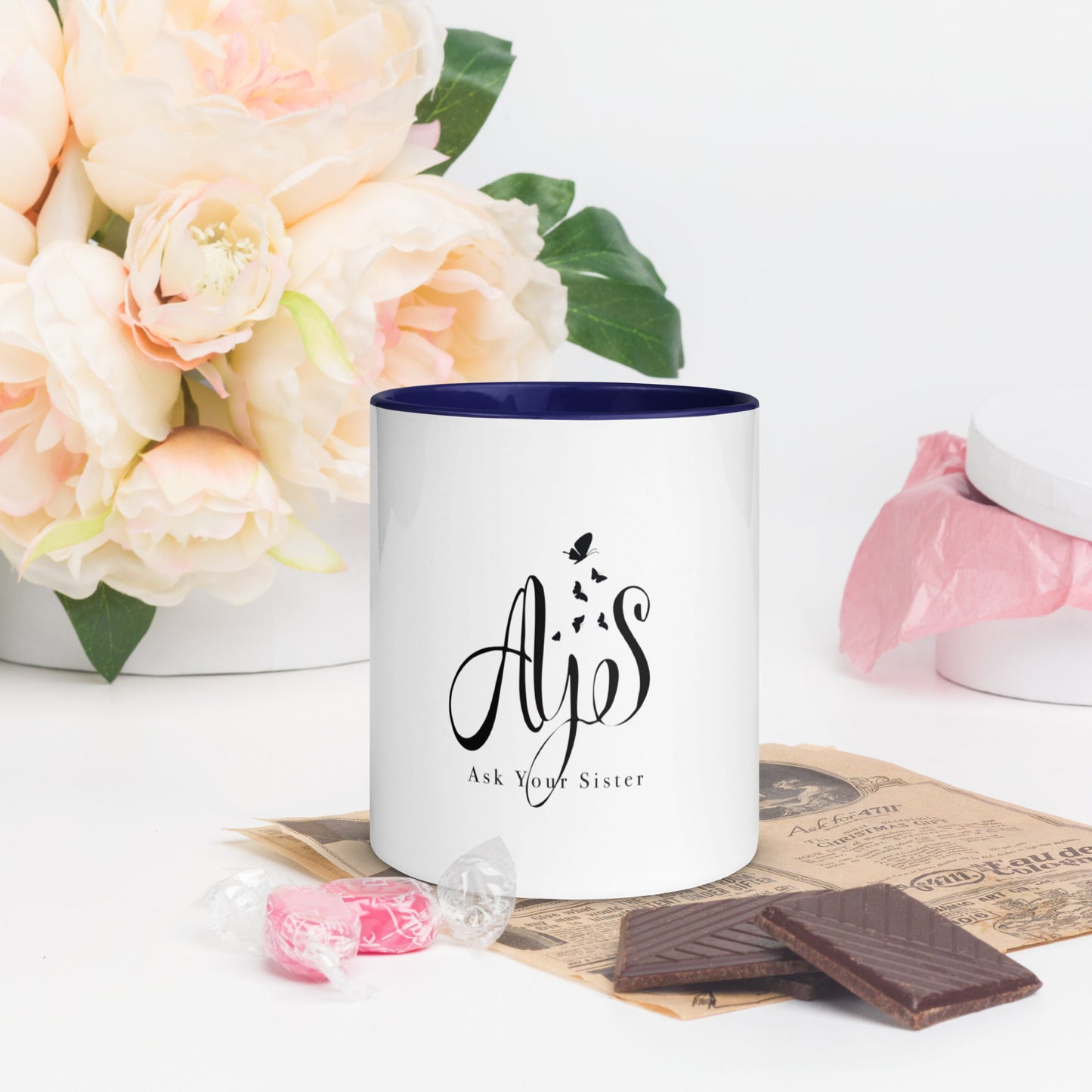 AYS BLK Letters Mug with Color Inside