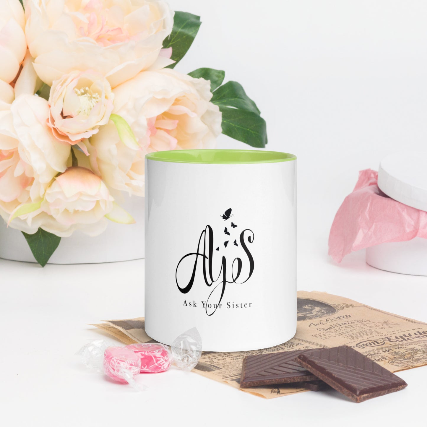 AYS BLK Letters Mug with Color Inside