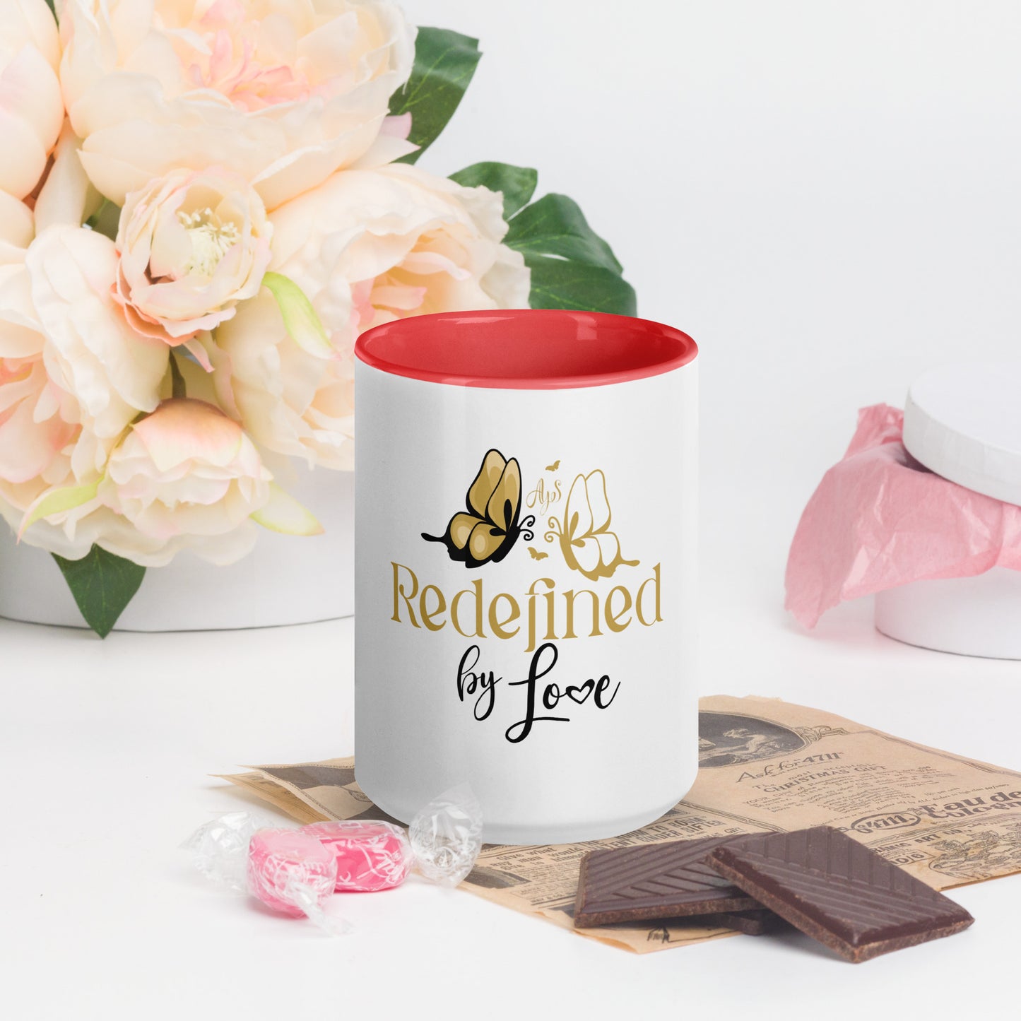 Redefined by LOVE Mug with Color Inside