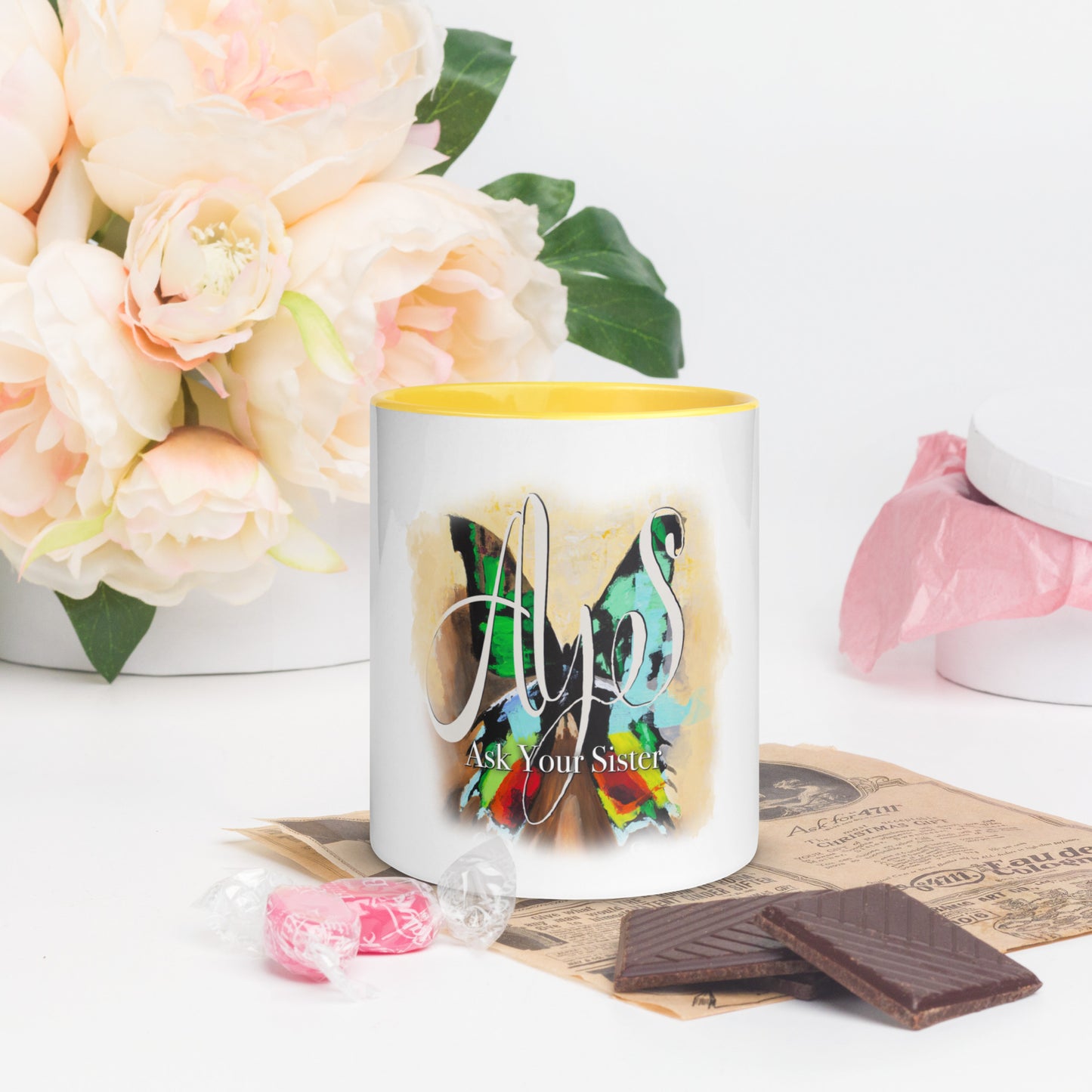 AYS Butterfly Mug with Color Inside