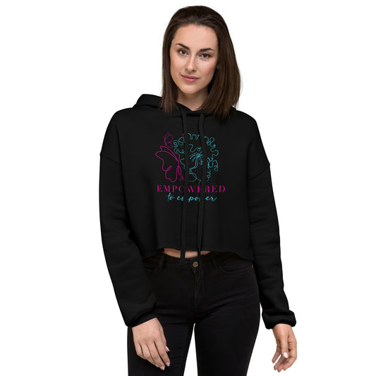 Empowered Colorful Crop Hoodie