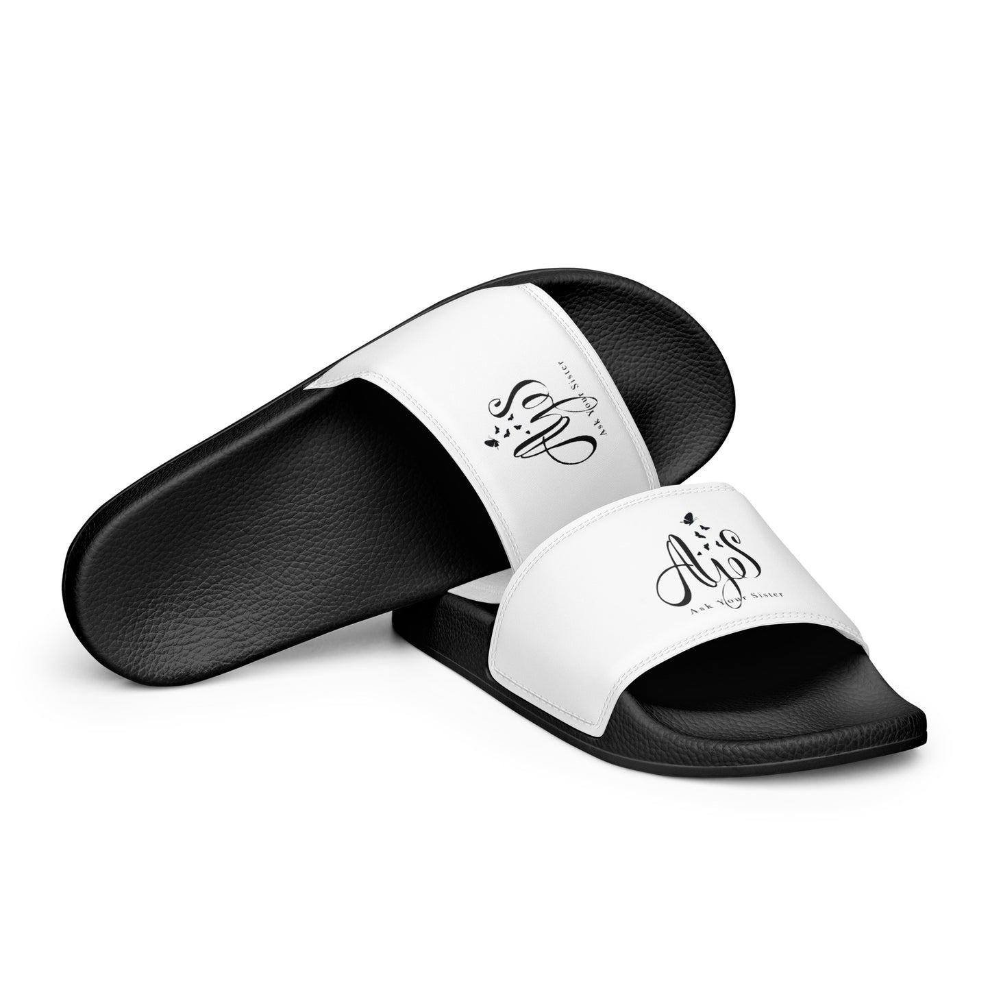 AYS Logo BLK Letter Women's slides