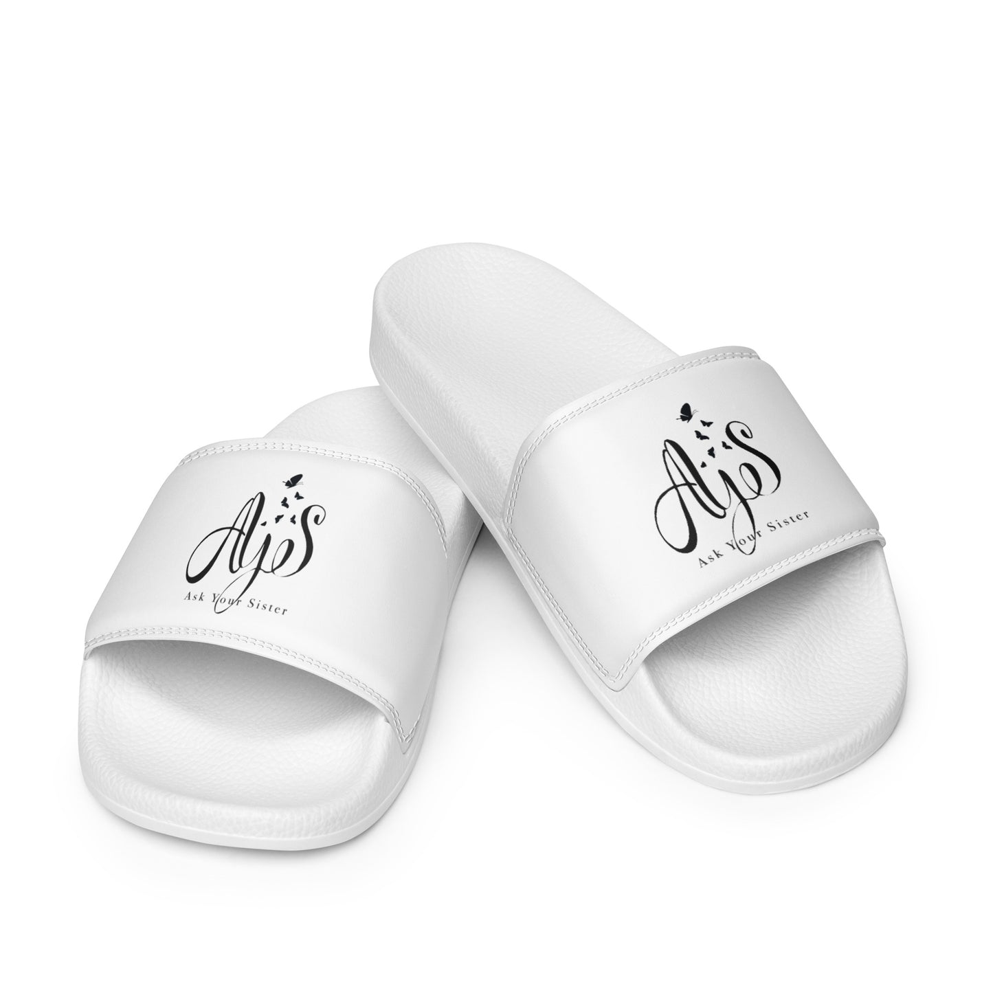 AYS Logo BLK Letter Women's slides